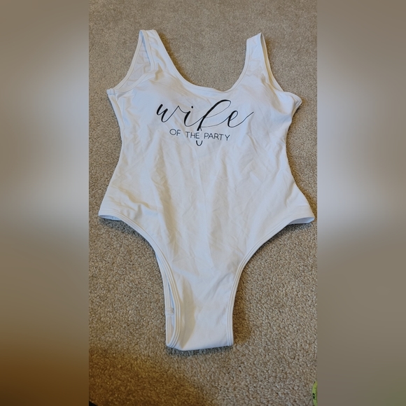 wife of the party bride one piece bathing suit size medium womens bridal bride - Picture 4 of 11